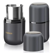 Extra Large Capacity Fast Herb Grinder - Electric - Grey - Stainless Steel