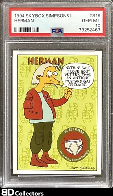 TM/ARENA37℃ COMPLETE FILE BOOK1984-1994 HERMAN PSA 10 POP 3 #S19 1994 Skybox Simpsons II GEM MINT | eBay