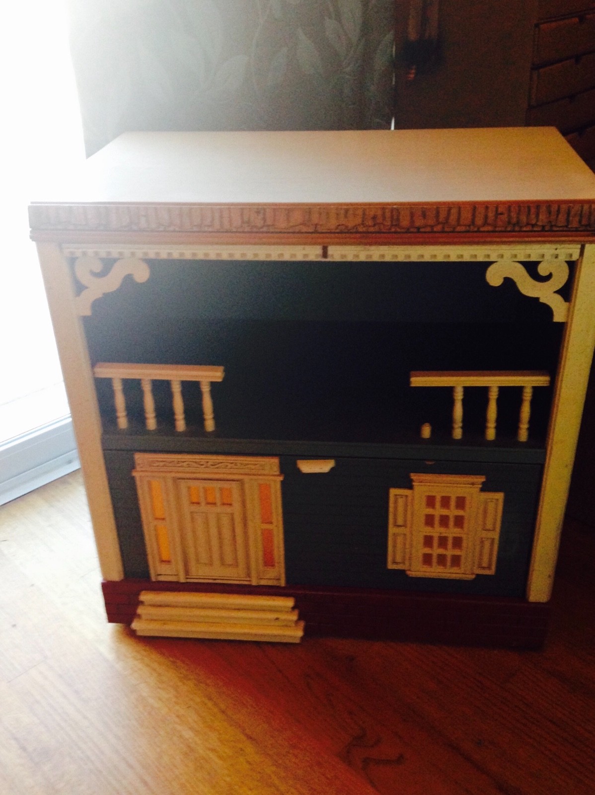 1970's SINGER Dollhouse Kids/Girl Twin Bedroom Furniture Set Very