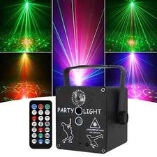 Proiettore Disco Multicolore Effetto Luce Discoteca Luci LED Festa Telecomando