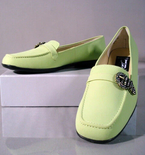 Novo Sapato social casual AJ VALENCI Comfort feminino camurça verde liso tamanho 7,5 M - Imagem 2 de 2