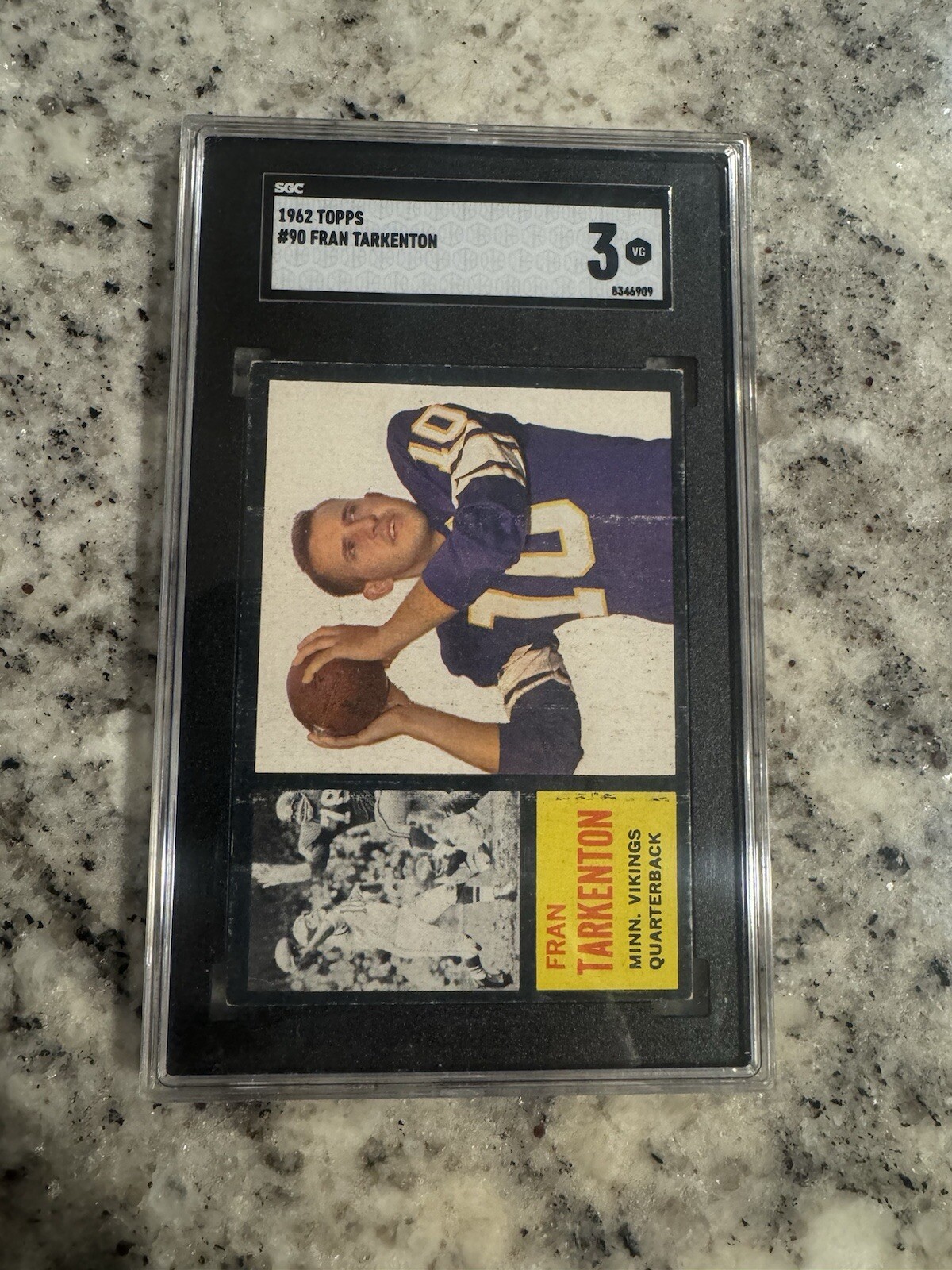 SGC 3 1962 TOPPS FRAN TARKENTON #90 VIKINGS HOF ROOKIE SP