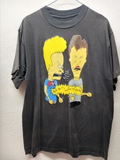 Vintage BIVIS and BUTT-HEAD BLACK T SHIRT M-TV Large L