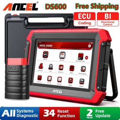 ANCEL DS600 Bidirectional OBD2 Scanner Auto Car Diagnostic Scan Tool K-ey Coding