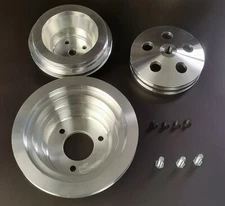 Billet Pulleys BBC Big Block Chevy LWP 396 Power Steering Long Water Pump Pulley