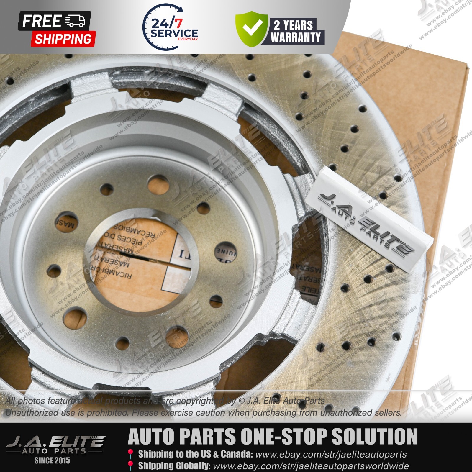 Front Brake Rotor fit Maserati Granturismo Quattroporte GranTurismo 4.7L, 235318