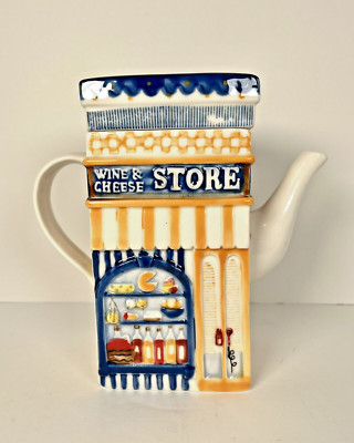 Vintage Twinnings Tea Pot 7'' Sweet Blue Hen University of Delaware