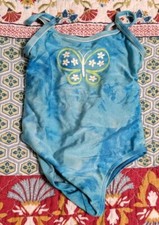 Oshkosh Genuine Article Blue Butterfly Swimsuit Girls 3T