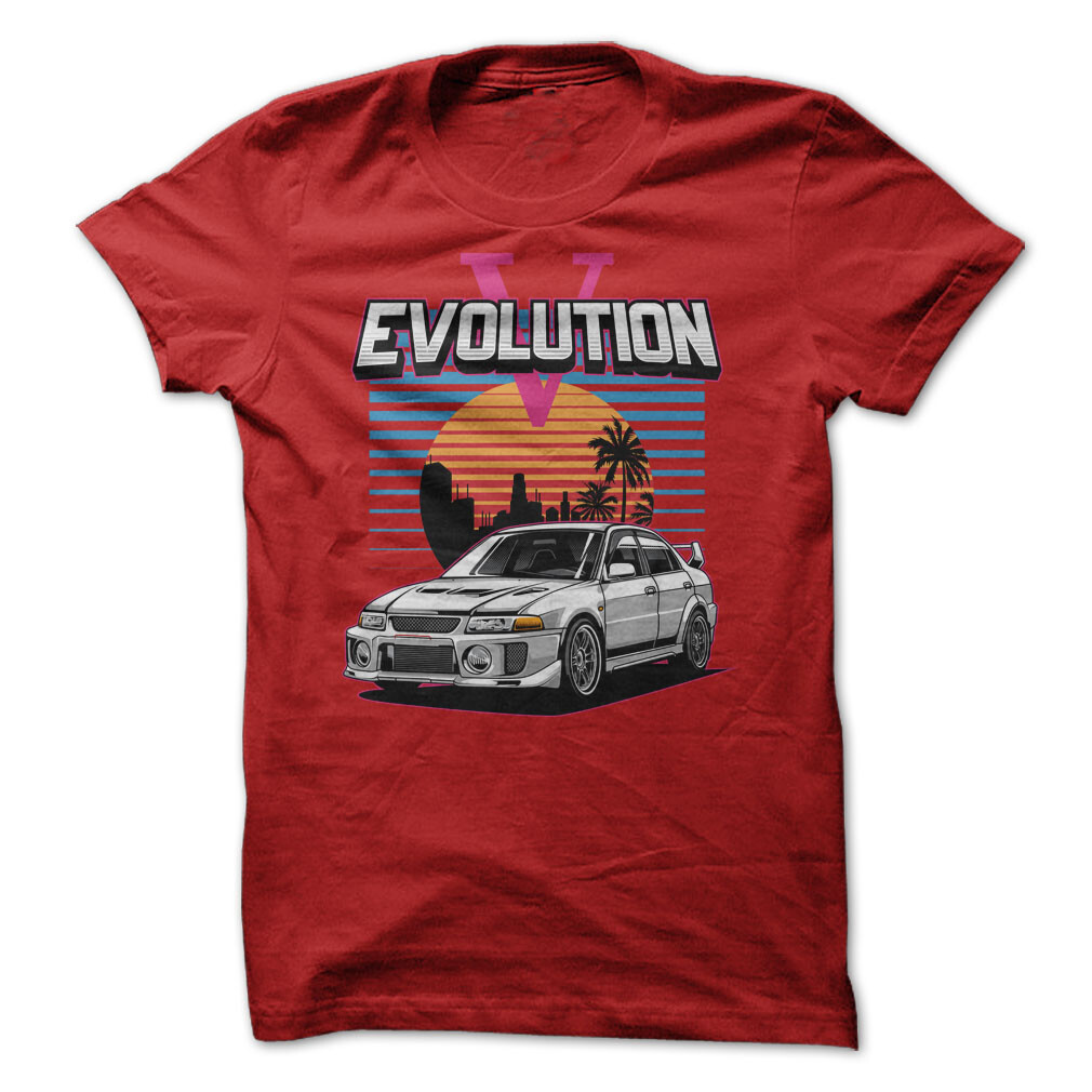 Mitsubishi Lancer Evolution Evo V Graphic Tee T-shirt | eBay