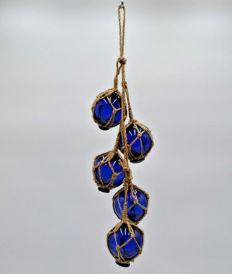 GLASS FISHING FLOAT  LINE IN BLUE