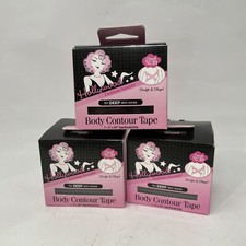 x3 Hollywood Fashion Secrets Body Contour Tape Deep Dark Skin Tones 1-3" x 197''