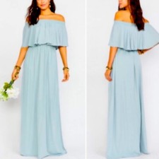 Show Me Your Mumu Silver Sage Hacienda Maxi Dress SMYM Size Large