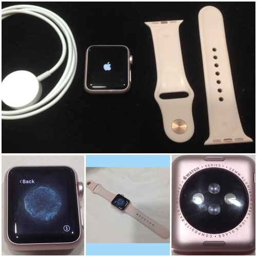 Apple Watch Series 1 38mm Rose Gold Aluminum Pink Sand Sport Smartwatch EUC - Picture 12 of 12