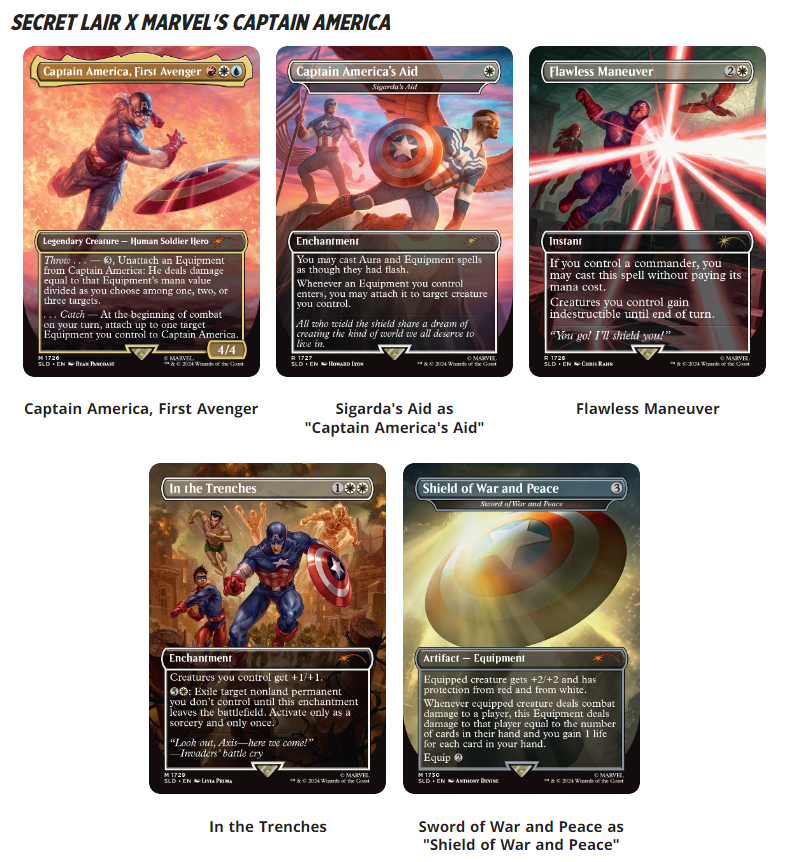 Secret Lair Drop: Secret Lair x Marvel's Captain America Secret Lair Drop: Secret Lair x Marvel's Captain America