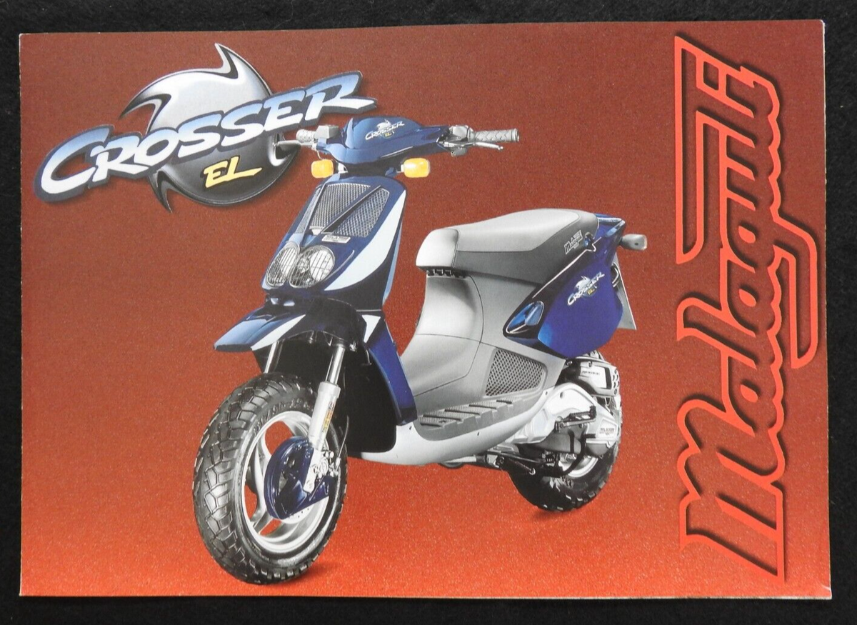ORIGINAL MALAGUTI CROSSER EL SCOOTER MOTORCYCLE SALES BROCHURE MINTY