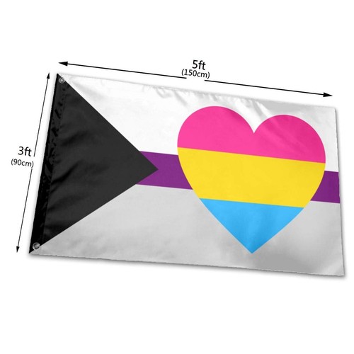 Demisexual Panromantic Pride Flag Home Garden Yard Flags 3 X 5 Feet Pennants ... - Picture 3 of 5