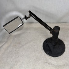 Antique Bausch Lomb Desk Magnifier Magnifying Glass Lens Stand adjustable arm