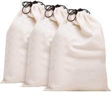 Cotton Breathable Dust-proof Drawstring Storage Pouch Bag Pack 3 L