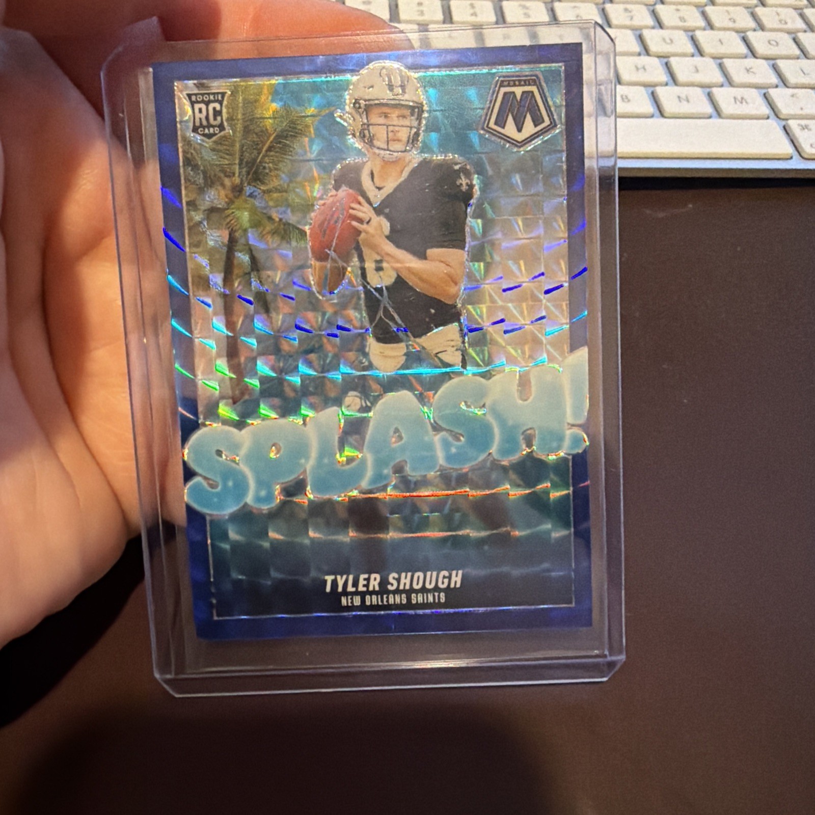 Tyler Shough 2025 Panini Mosaic RC Blue Mosaic Prizm Splash! /99 NO Saints!