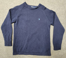 Polo Ralph Lauren Crewneck Sweater Long Sleeve Boys Youth Size L Blue