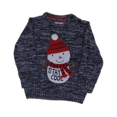 Baby Club, Weihnachtspullover, Größe: 98, Blau/Weiß/Rot, Baumwolle #hvG