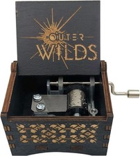 Outer Hand Crank Wilds Music Box Antique Vintage Craft Unique Laser Musical B...