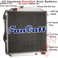 3 Row Aluminum Radiator Fit 1996-2002 97 TOYOTA Hilux Surf KZN185 3.0L Diesel US