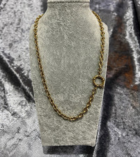 Goldfarbene Gliederkette Halskette verstellba...