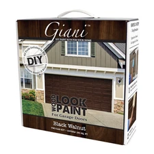 Wood Look Paint Kit for Garage Doors (Black 1 Count (Pack of 1), Black Walnut