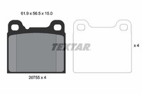 Textar Bremsbelagsatz, Scheibenbremse 2075506 FüR Volvo
