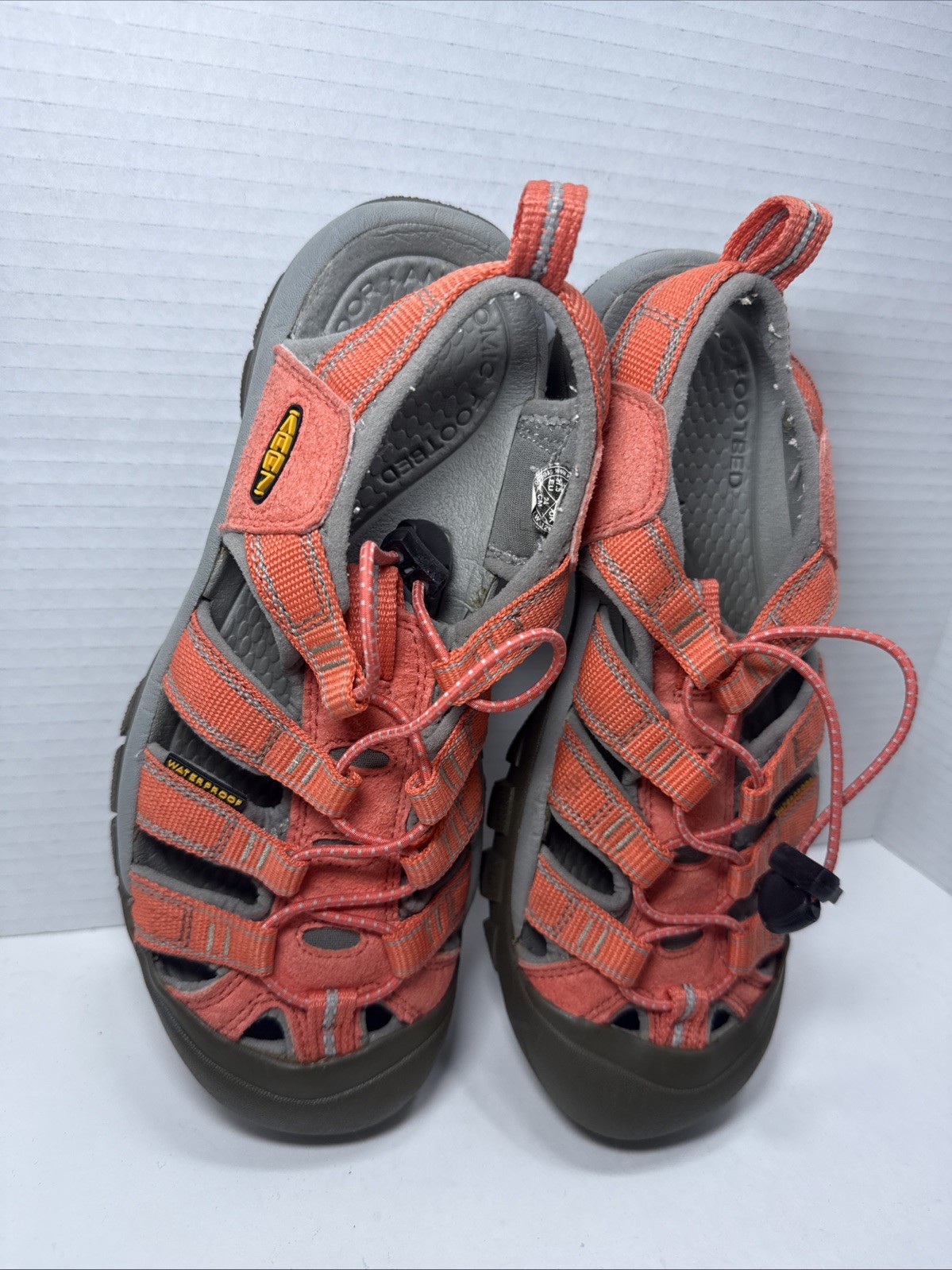 Sandali Keen donna taglia 7 arancioni punta antiurto sport escursionismo spiaggia pesca