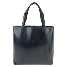 Prada Patent Leather Tote Bag Women Black One Size 833850