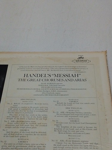 Handel's "Messiah", The Great Choruses & Arias, LP - Record Good Shape - Picture 4 of 6