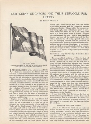CUBA IN REVOLT: THEIR FIGHT FOR LIBERTY. WRITTEN BY MURAT HALSTEAD, 1896. 1896