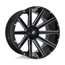 24x12 Fuel D615 Contra Gloss Black Milled Wheel 6x1356x5.5 -44mm