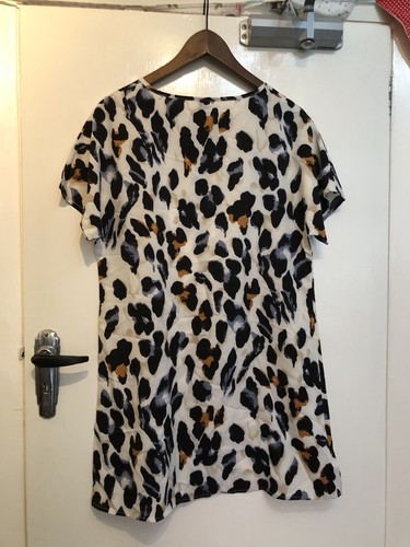 Shein M White Leopard Pattern Mini Dress - Picture 2 of 3