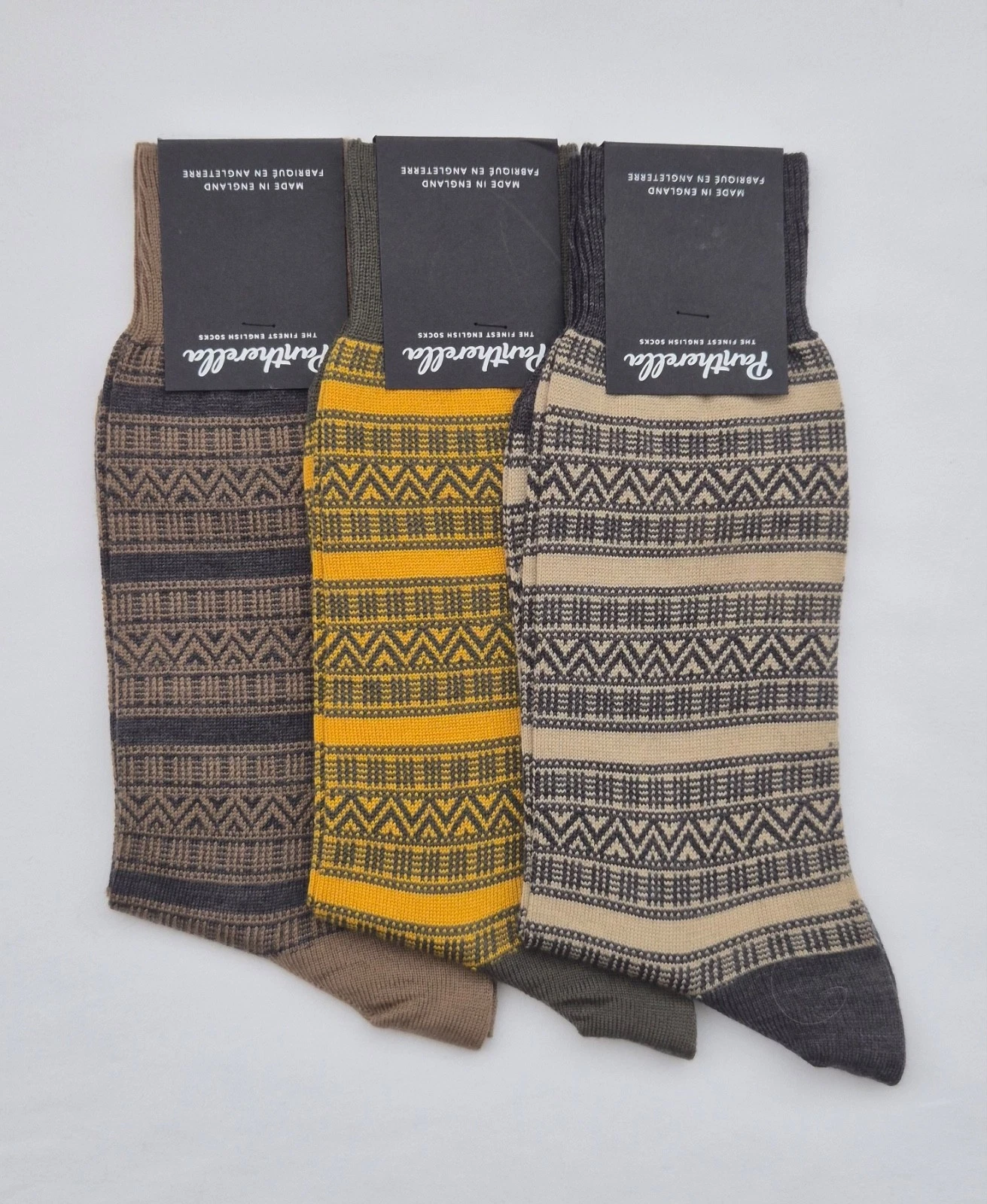 Pantherella Socks x 3 Pair Wool Blend Size 7.5-9.5