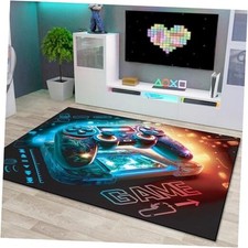 Game Area Rug Teen Boys Carpet, 3D Gaming Rugs Gamepad Controller Mat for Boys