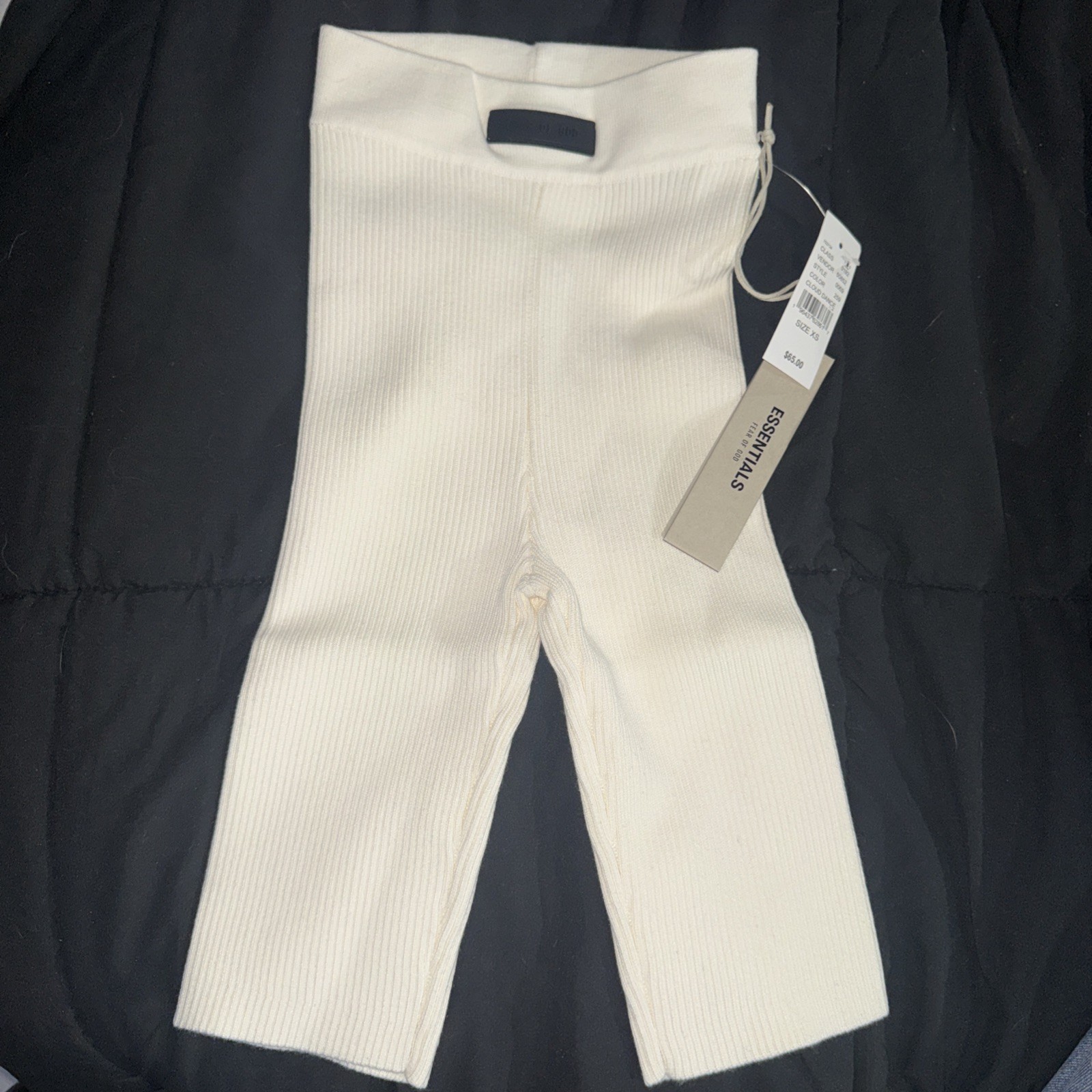 Essentials Knit Biker Shorts Women's XS Off White thumbnail 5