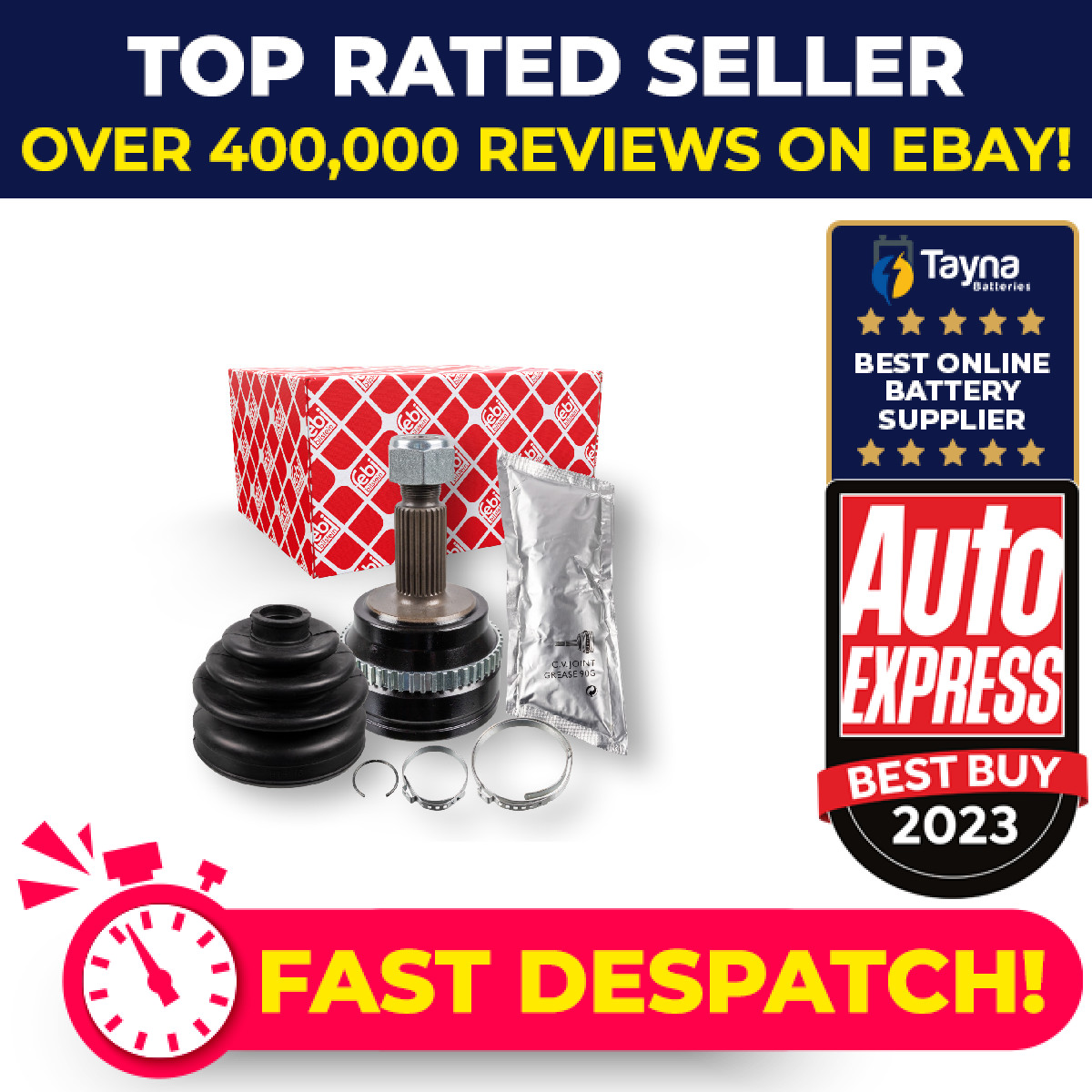 CV Joint fits VAUXHALL MOVANO A 2.5D Front Outer 01 to 10 C.V. Driveshaft Febi