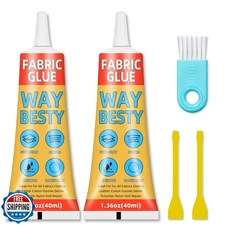 Fabric Glue Permanent, 40ml Liquid Stitch Fabric Glue for Clothing Permanent 