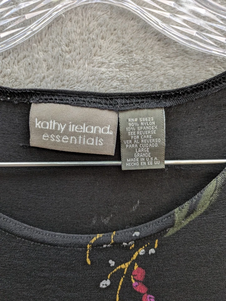 Женский топ с цветочным рисунком большой темный эластичный сказочный гранж - Изображение 2 из 4