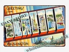 1930-45 Greetings From Seattle, Washington tin sign room decoration design