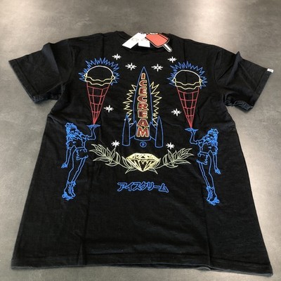 Ice Cream Chains SS Tee Oversized Black Medium Embroidered Skater New Read