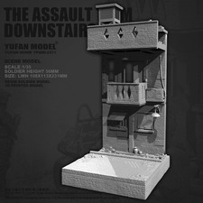 Unassembled 1/35  modern clock tower scene  resin model kits