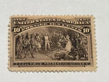 US Stamp Scott 237 Columbus 10c Unused LH/NH
