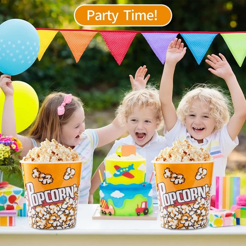 Kunststoff Popcorn Behälter Stil Wiederverwendbar Popcorn Eimer für Filmabend 7.1... - Bild 3 von 6