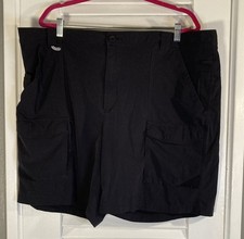 Columbia PFG Sportswear Black Shorts Elastic Waist Omni Shade Men s Size XXL