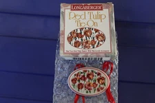 Longaberger 1995 May Series Full-Size Tulip Basket Pottery Tie-On #31542 NEW