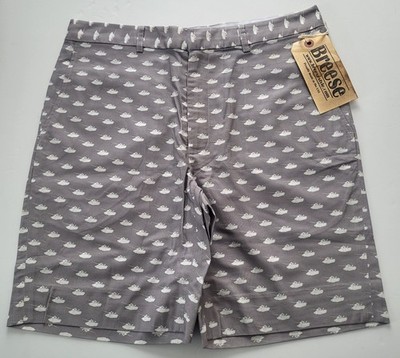 -BRAND NEW W/TAGS- NICE Bermuda Shorts -GRAY WITH WHITE TANKS!- OVER 65% OFF!